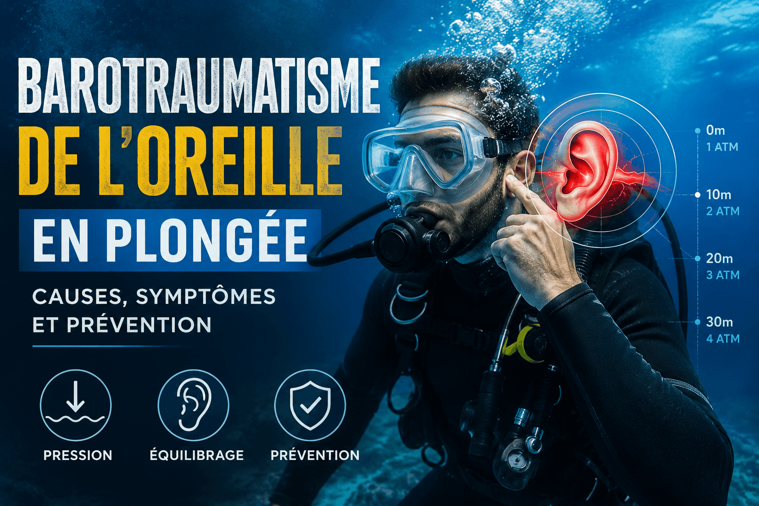 Barotraumatisme de l'oreille en plongée